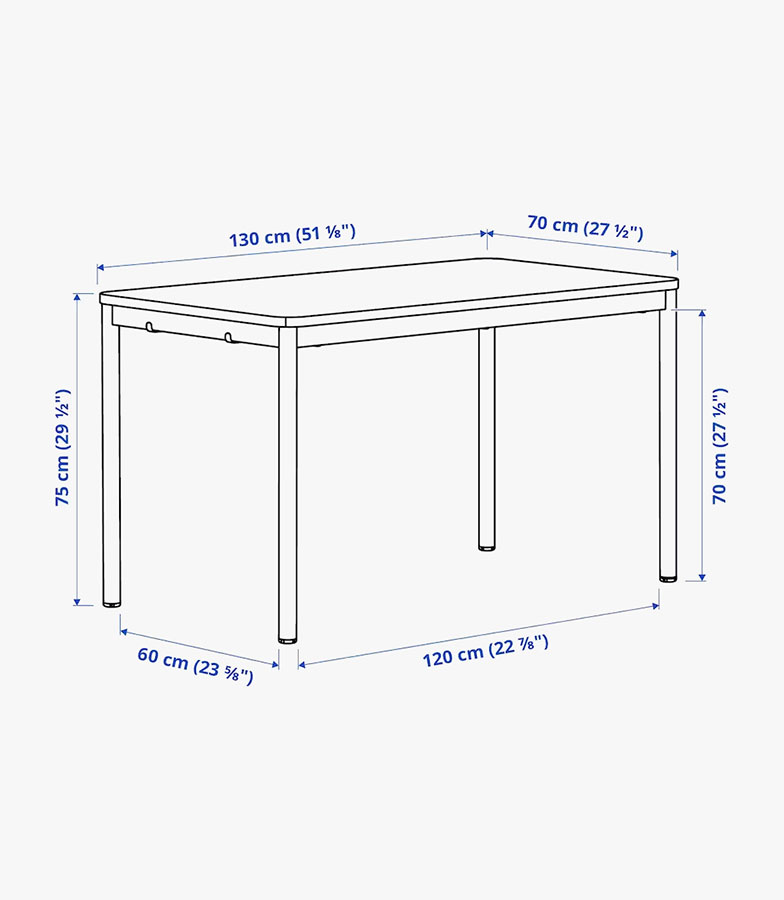 IKEA Linnmon Engineered Wood Computer Desk Set - 图片 3