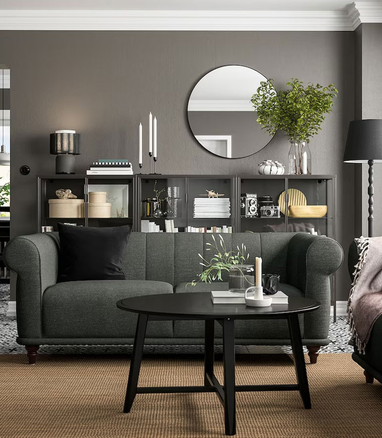 Ikea Viskafors 3 Seater Sofa Lejde/grey/green Birch - 图片 2