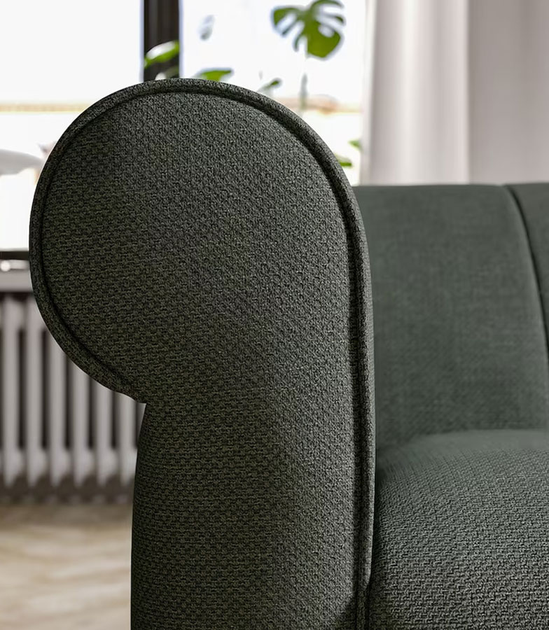 Ikea Viskafors 3 Seater Sofa Lejde/grey/green Birch - 图片 4