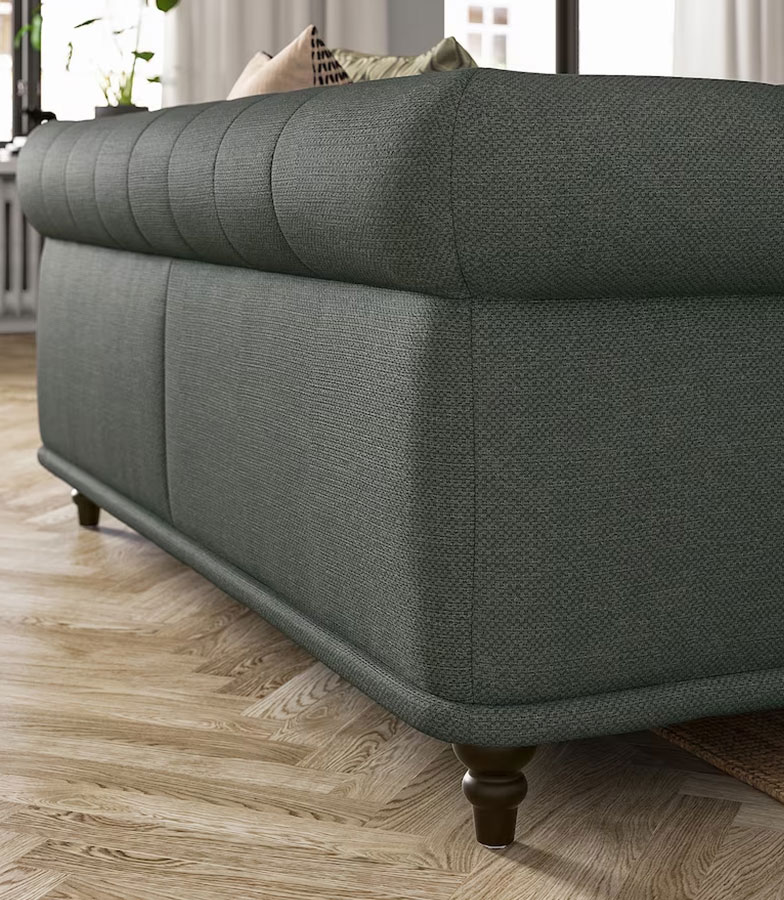 Ikea Viskafors 3 Seater Sofa Lejde/grey/green Birch - 图片 7