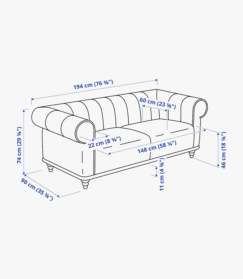 Ikea Viskafors 3 Seater Sofa Lejde/grey/green Birch - 图片 8