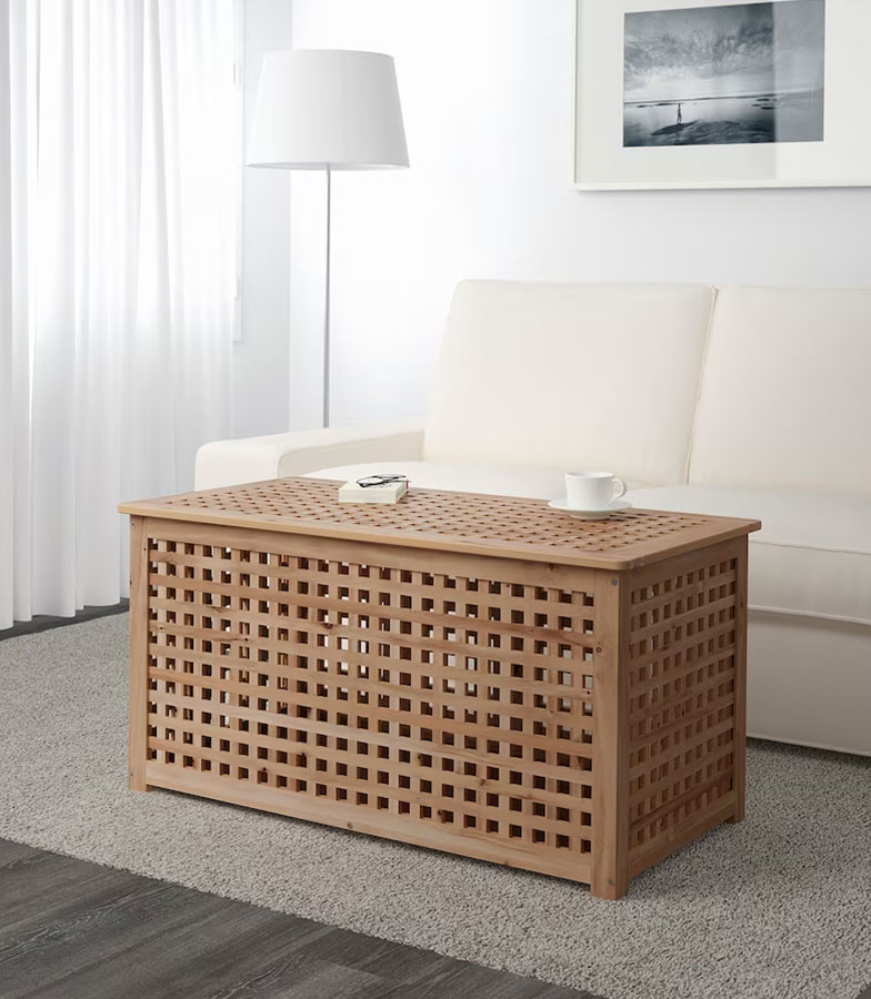 Ikea Hol Acacia Side Table Wooden - 图片 2