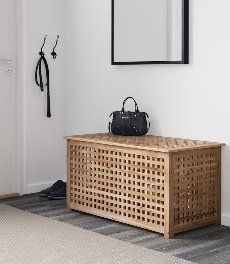 Ikea Hol Acacia Side Table Wooden - 图片 4