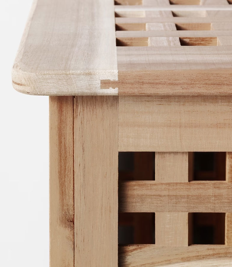Ikea Hol Acacia Side Table Wooden - 图片 5
